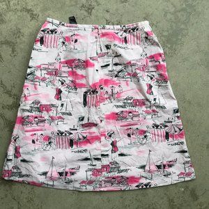 Beachy Pink Printed Skirt
